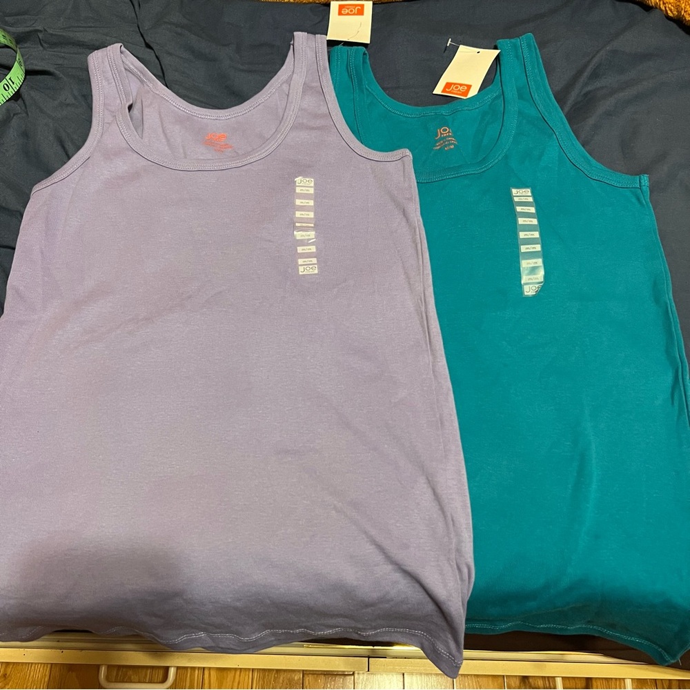 Bundle of 2 Joe Fresh cotton essential classic tank tops size medium